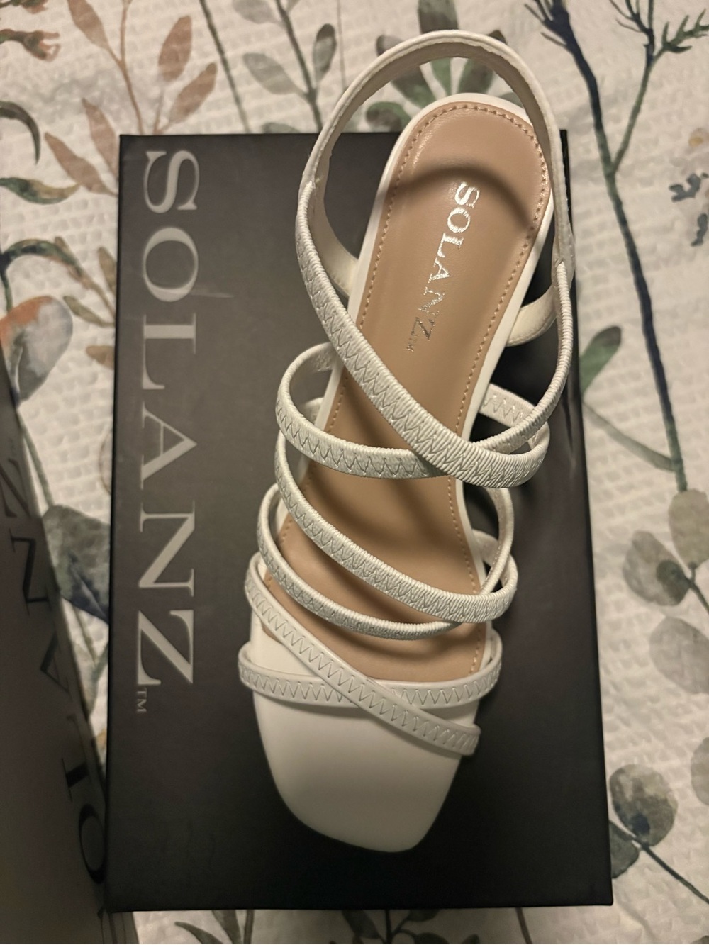 Solanz White Multi-Strap Slingback Sandals — Elegant Summer Heel